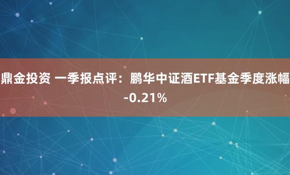 鼎金投资 一季报点评：鹏华中证酒ETF基金季度涨幅-0.21%