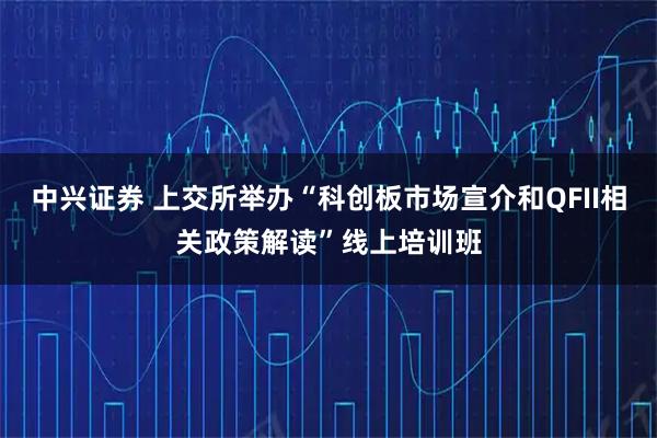 中兴证券 上交所举办“科创板市场宣介和QFII相关政策解读”线上培训班